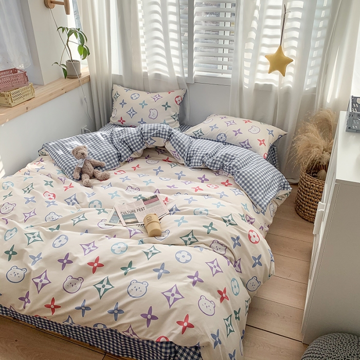 91家纺网 家纺一手货源 找家纺 澳萝拉 2021新款印花全棉四件套 爱尔威