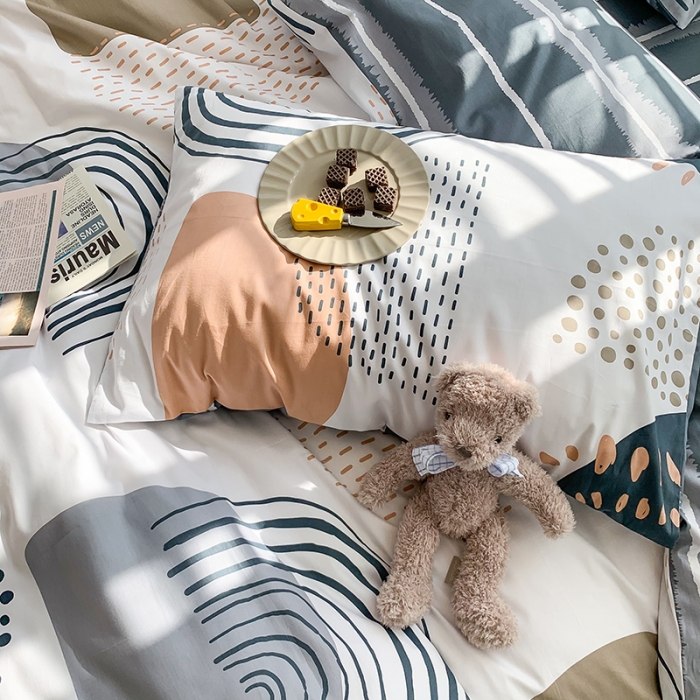 91家纺网 家纺一手货源 找家纺 澳萝拉 2021新款印花全棉四件套 波尔卡