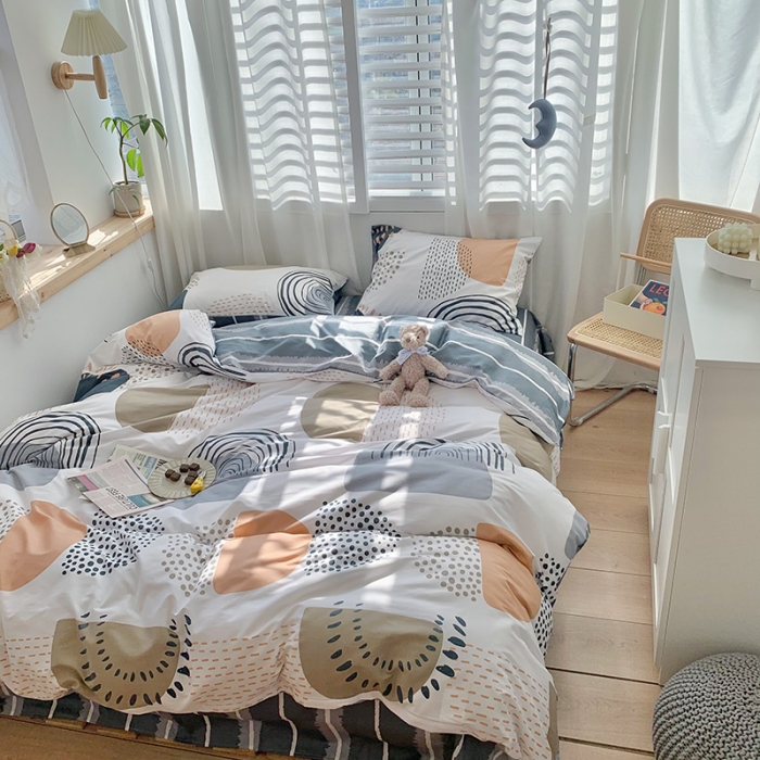 91家纺网 家纺一手货源 找家纺 澳萝拉 2021新款印花全棉四件套 波尔卡