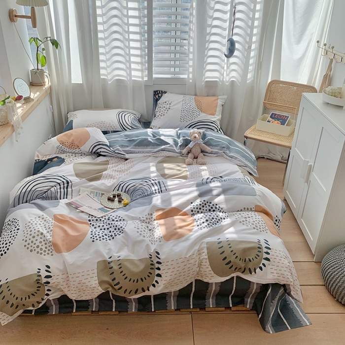 91家纺网 家纺一手货源 找家纺 澳萝拉 2021新款印花全棉四件套 波尔卡