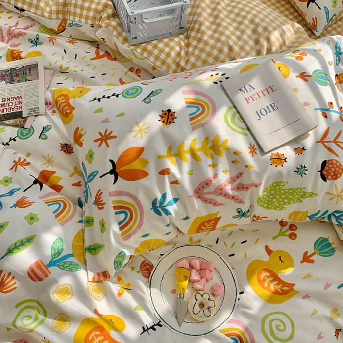 91家纺网 家纺一手货源 找家纺 澳萝拉 2021新款印花全棉四件套 花甜蜜语