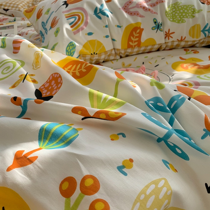 91家纺网 家纺一手货源 找家纺 澳萝拉 2021新款印花全棉四件套 花甜蜜语