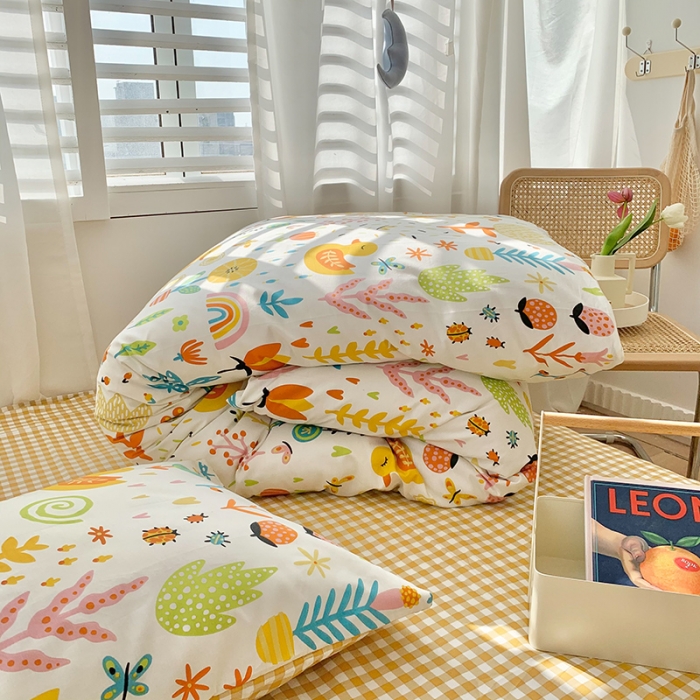 91家纺网 家纺一手货源 找家纺 澳萝拉 2021新款印花全棉四件套 花甜蜜语