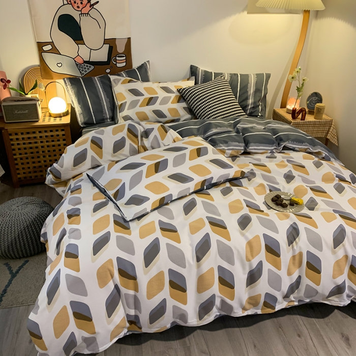 91家纺网 家纺一手货源 找家纺 澳萝拉 2021新款印花全棉四件套 卡斯诺