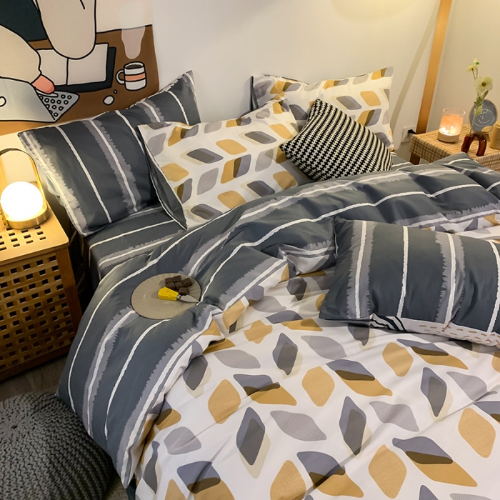 91家纺网 家纺一手货源 找家纺 澳萝拉 2021新款印花全棉四件套 卡斯诺