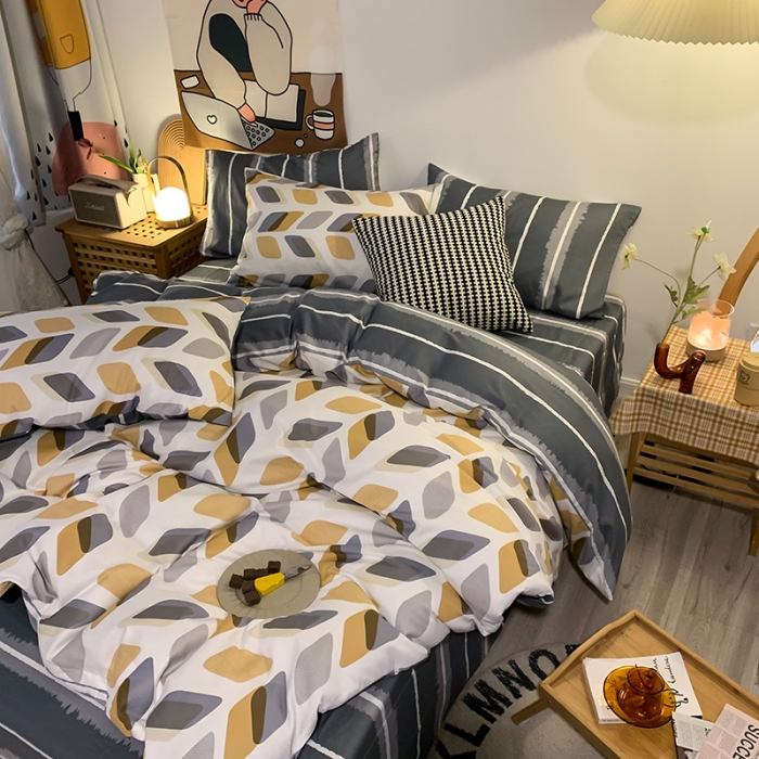 91家纺网 家纺一手货源 找家纺 澳萝拉 2021新款印花全棉四件套 卡斯诺