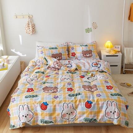 91家纺网 家纺一手货源 找家纺 （总）窝米 2021新款春季全棉卡通四件套