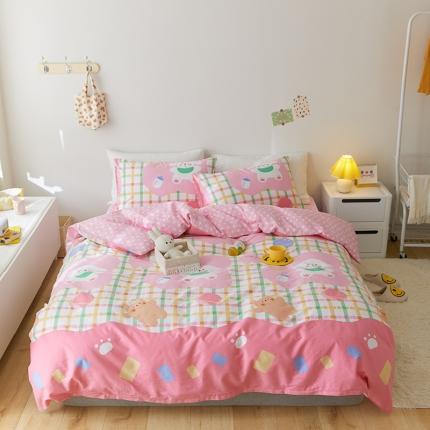 91家纺网 家纺一手货源 找家纺 （总）窝米 2021新款春季全棉卡通四件套