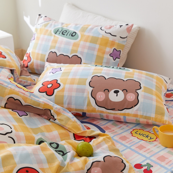 91家纺网 家纺一手货源 找家纺 （总）窝米 2021新款春季全棉卡通四件套