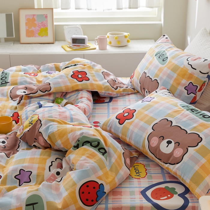 91家纺网 家纺一手货源 找家纺 窝米 2021新款春季全棉卡通四件套 好宝贝