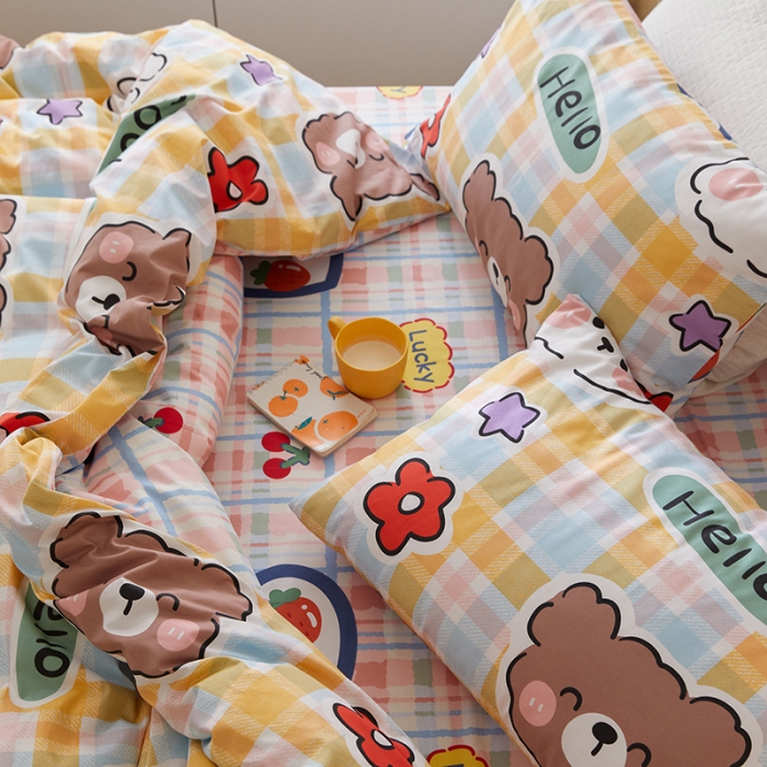 91家纺网 家纺一手货源 找家纺 窝米 2021新款春季全棉卡通四件套 好宝贝