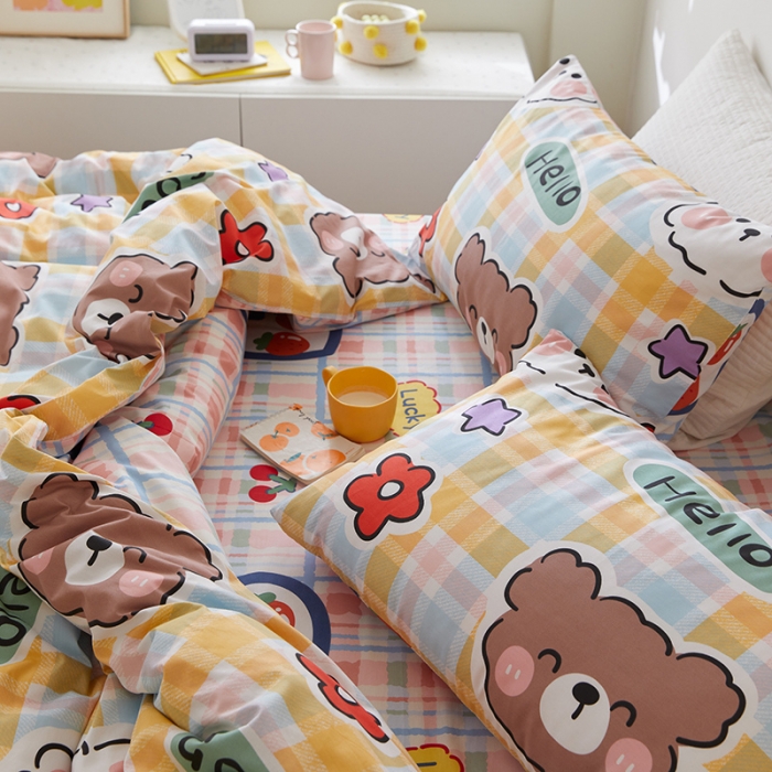 91家纺网 家纺一手货源 找家纺 窝米 2021新款春季全棉卡通四件套 好宝贝