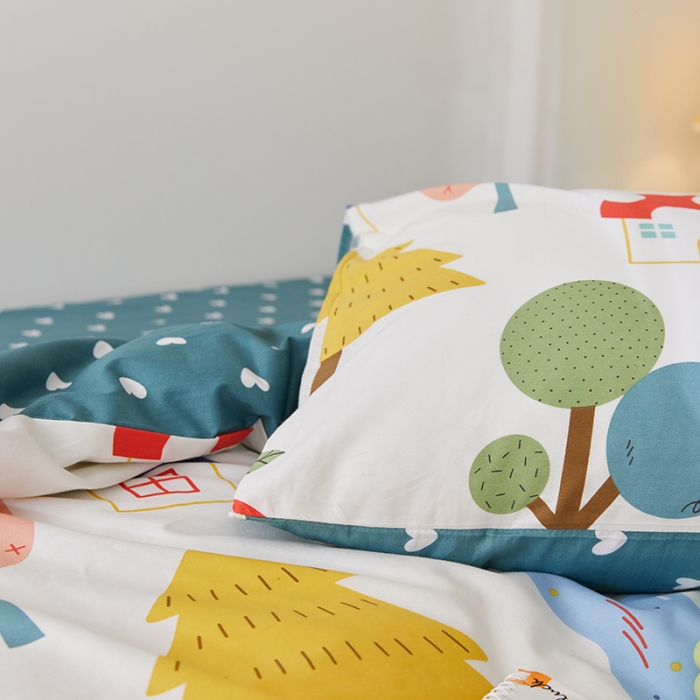 91家纺网 家纺一手货源 找家纺 窝米 2021新款春季全棉卡通四件套 小房间