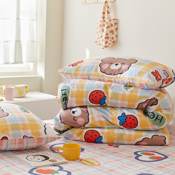 91家纺网 家纺一手货源 找家纺 窝米 2021新款春季全棉卡通四件套 好宝贝