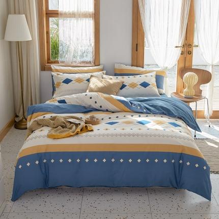 91家纺网 家纺一手货源 找家纺 （总）仟网汇 2021新款春夏全棉北欧风几何系列四件套