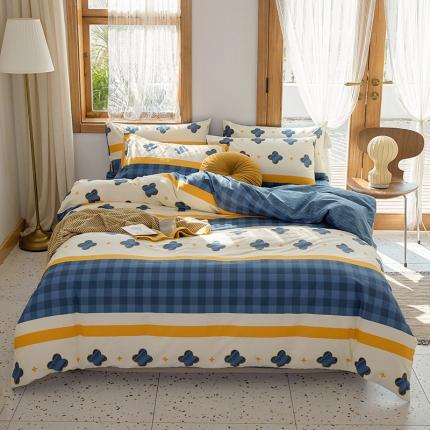 91家纺网 家纺一手货源 找家纺 （总）仟网汇 2021新款春夏全棉北欧风几何系列四件套