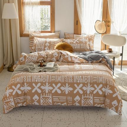 仟网汇 2021新款春夏全棉北欧风几何系列四件套 启蒙