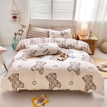 91家纺网 家纺一手货源 找家纺 （总）仟网汇 2021新款春夏全棉小清新卡通系列四件套