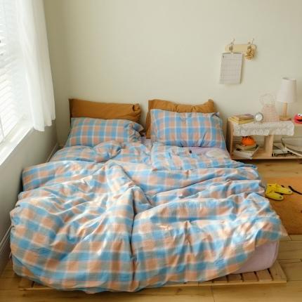 91家纺网 家纺一手货源 找家纺 （总）例外 2021新款水洗棉-周末系列四件套