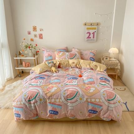 91家纺网 家纺一手货源 找家纺 （总）沐棉家居  2022年新款13370全棉印花四件套直播爆款