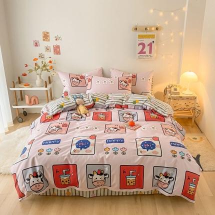 91家纺网 家纺一手货源 找家纺 （总）沐棉家居  2022年新款13370全棉印花四件套直播爆款