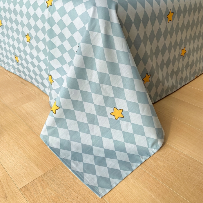 91家纺网 家纺一手货源 找家纺 沐棉家居  2022年新款13370全棉印花四件套直播爆款 baby熊