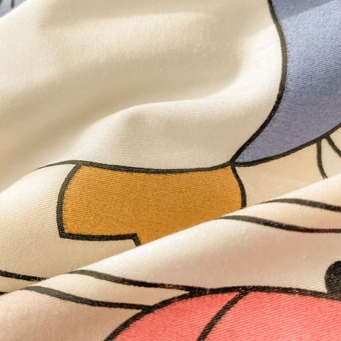 91家纺网 家纺一手货源 找家纺 沐棉家居  2022年新款13370全棉印花四件套直播爆款 baby熊