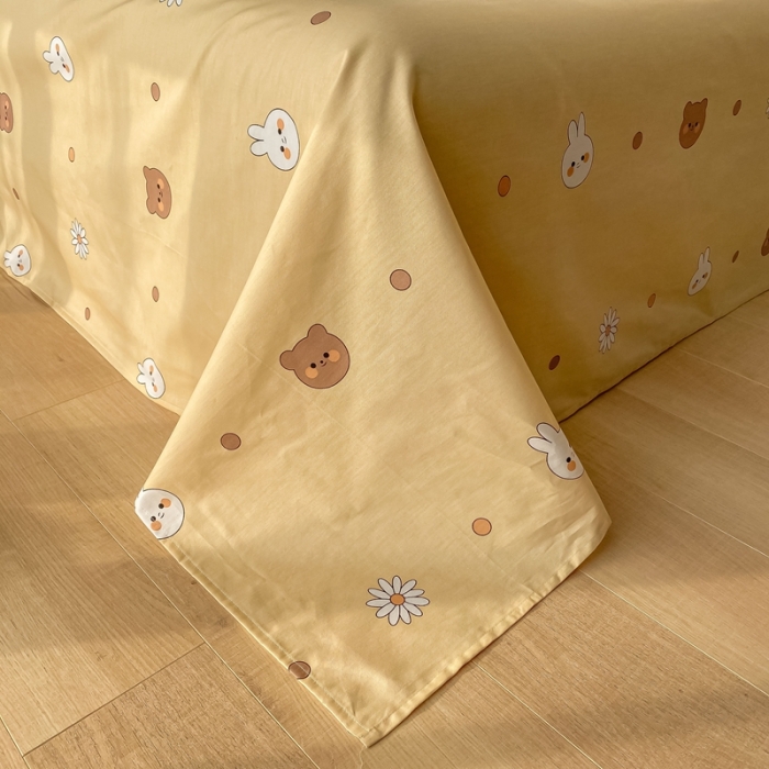 91家纺网 家纺一手货源 找家纺 沐棉家居  2022年新款13370全棉印花四件套直播爆款 甜蜜西瓜汁