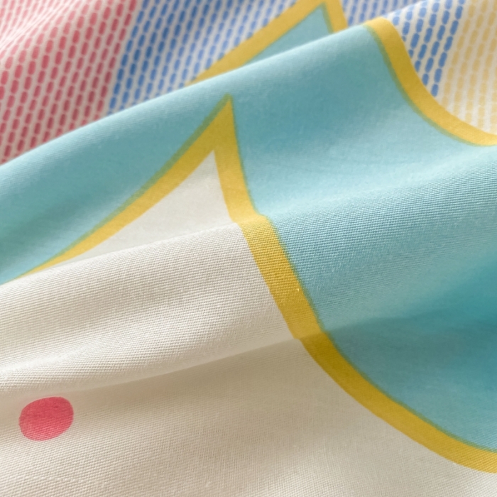 91家纺网 家纺一手货源 找家纺 沐棉家居  2022年新款13370全棉印花四件套直播爆款 月半湾