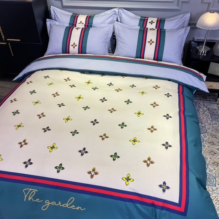 91家纺网 家纺一手货源 找家纺 金爱家 2021新款全棉13372四件套条格简约系列 迈凯伦