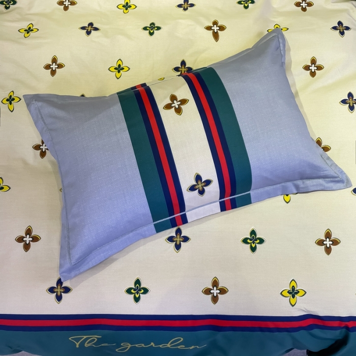 91家纺网 家纺一手货源 找家纺 金爱家 2021新款全棉13372四件套条格简约系列 迈凯伦