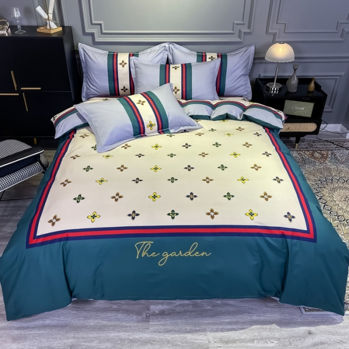 91家纺网 家纺一手货源 找家纺 金爱家 2021新款全棉13372四件套条格简约系列 迈凯伦