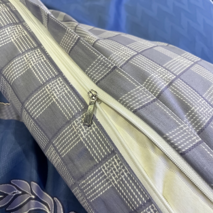 91家纺网 家纺一手货源 找家纺 金爱家 2021新款全棉13372四件套条格简约系列 圣卡罗