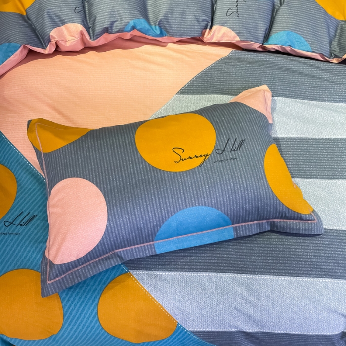 91家纺网 家纺一手货源 找家纺 金爱家 2021新款全棉13372四件套条格简约系列 贝瑞