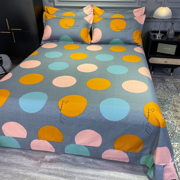 91家纺网 家纺一手货源 找家纺 金爱家 2021新款全棉13372四件套条格简约系列 贝瑞