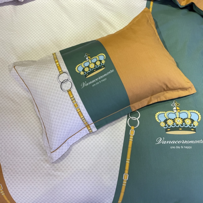 91家纺网 家纺一手货源 找家纺 金爱家 2021新款全棉13372四件套条格简约系列 布鲁斯