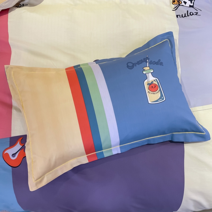 91家纺网 家纺一手货源 找家纺 金爱家 2021新款全棉13372四件套条格简约系列 栖夏