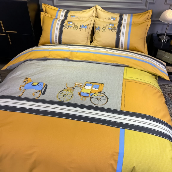 91家纺网 家纺一手货源 找家纺 金爱家 2021新款全棉13372四件套条格简约系列 温莎