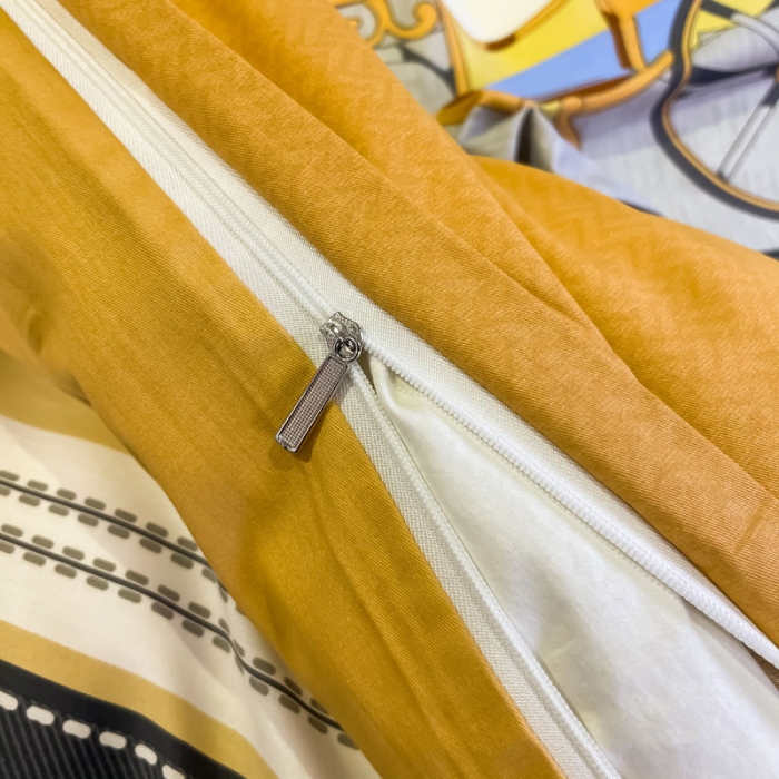 91家纺网 家纺一手货源 找家纺 金爱家 2021新款全棉13372四件套条格简约系列 温莎