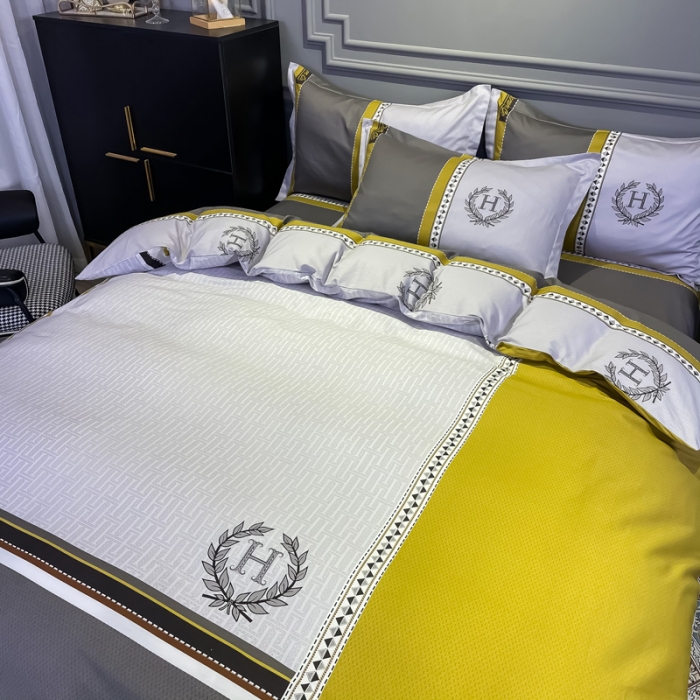 91家纺网 家纺一手货源 找家纺 金爱家 2021新款全棉13372四件套条格简约系列 波士顿