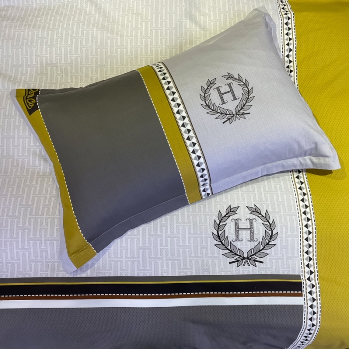 91家纺网 家纺一手货源 找家纺 金爱家 2021新款全棉13372四件套条格简约系列 波士顿