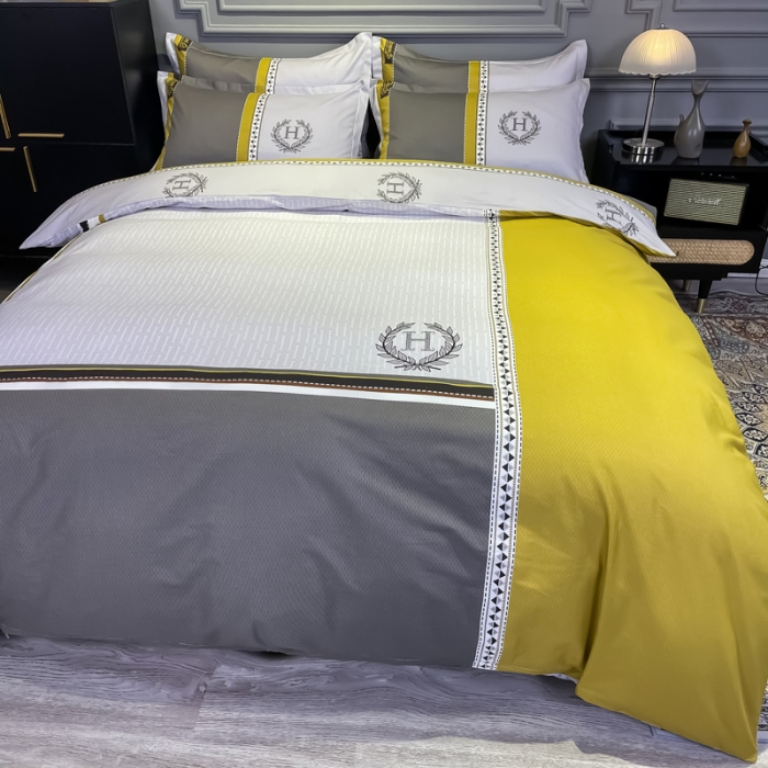 91家纺网 家纺一手货源 找家纺 金爱家 2021新款全棉13372四件套条格简约系列 波士顿