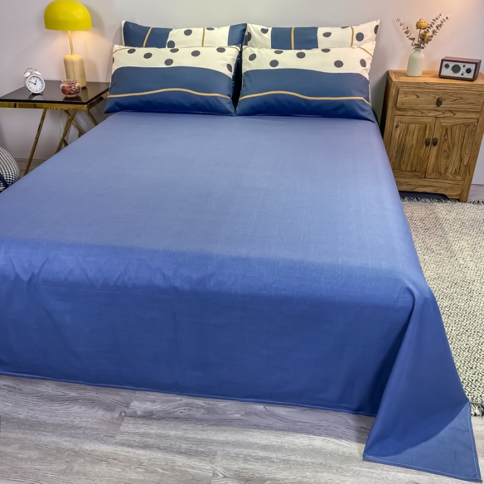 91家纺网 家纺一手货源 找家纺 金爱家 2021新款全棉13372四件套条格简约系列 古奈