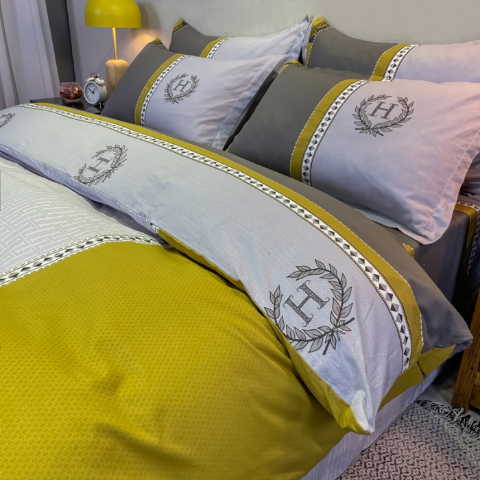 91家纺网 家纺一手货源 找家纺 金爱家 2021新款全棉13372四件套条格简约系列 波士顿