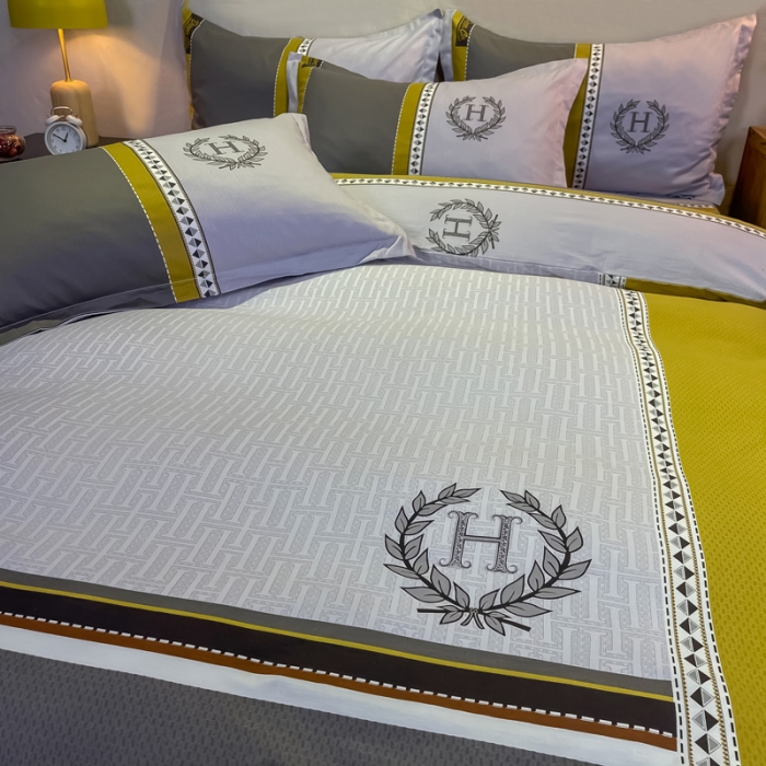 91家纺网 家纺一手货源 找家纺 金爱家 2021新款全棉13372四件套条格简约系列 波士顿