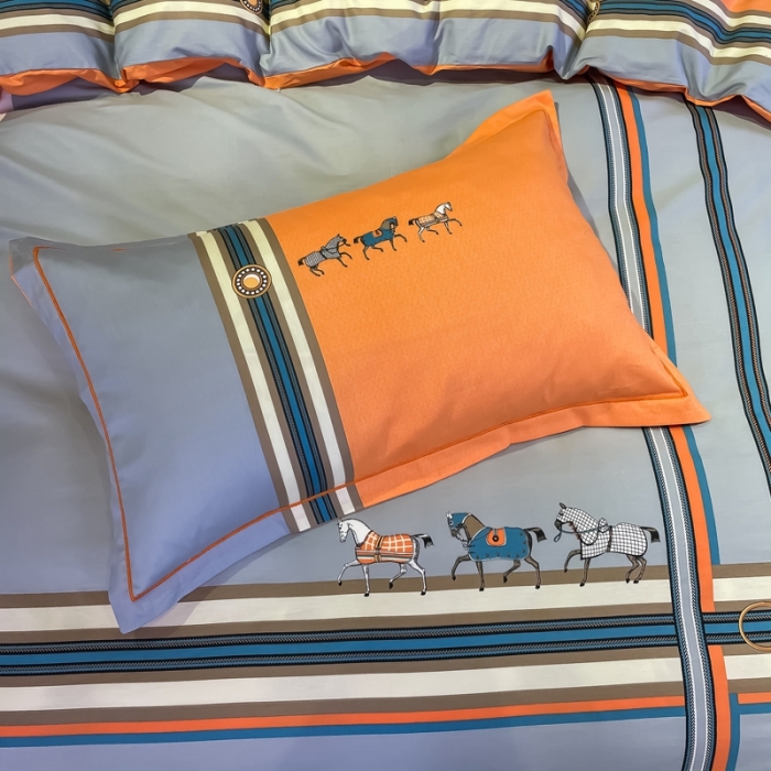 91家纺网 家纺一手货源 找家纺 金爱家 2021新款全棉13372四件套条格简约系列 拉斐尔