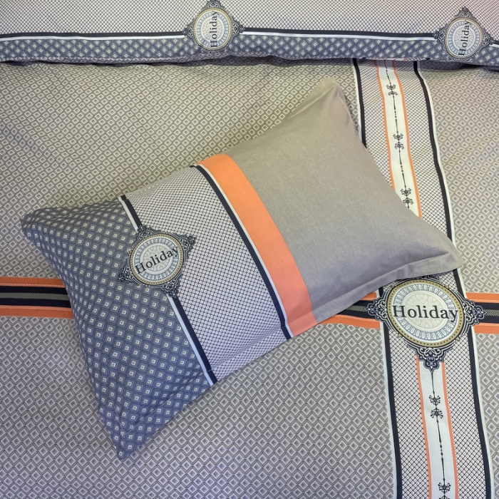 91家纺网 家纺一手货源 找家纺 金爱家 2021新款全棉13372四件套条格简约系列 卢卡斯