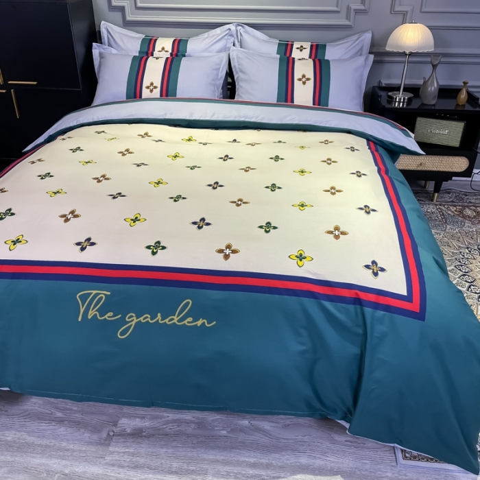 91家纺网 家纺一手货源 找家纺 金爱家 2021新款全棉13372四件套条格简约系列 迈凯伦