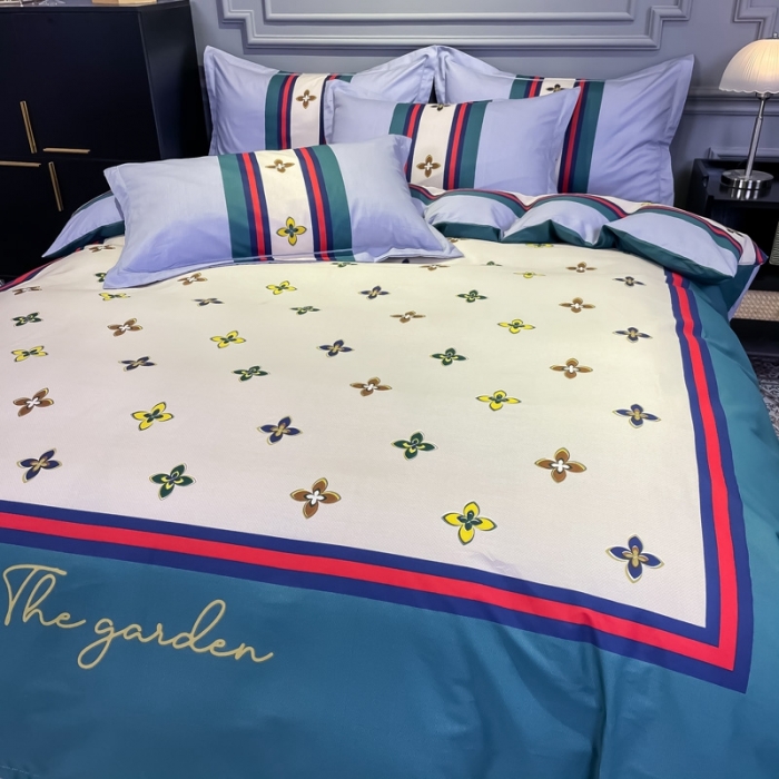 91家纺网 家纺一手货源 找家纺 金爱家 2021新款全棉13372四件套条格简约系列 迈凯伦