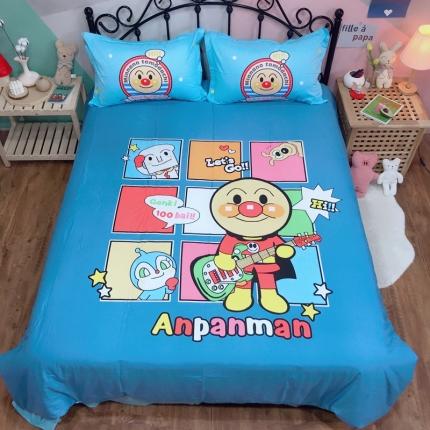 91家纺网 家纺一手货源 找家纺 金爱家 2021新款13070卡通全棉四件套 独家面包超人